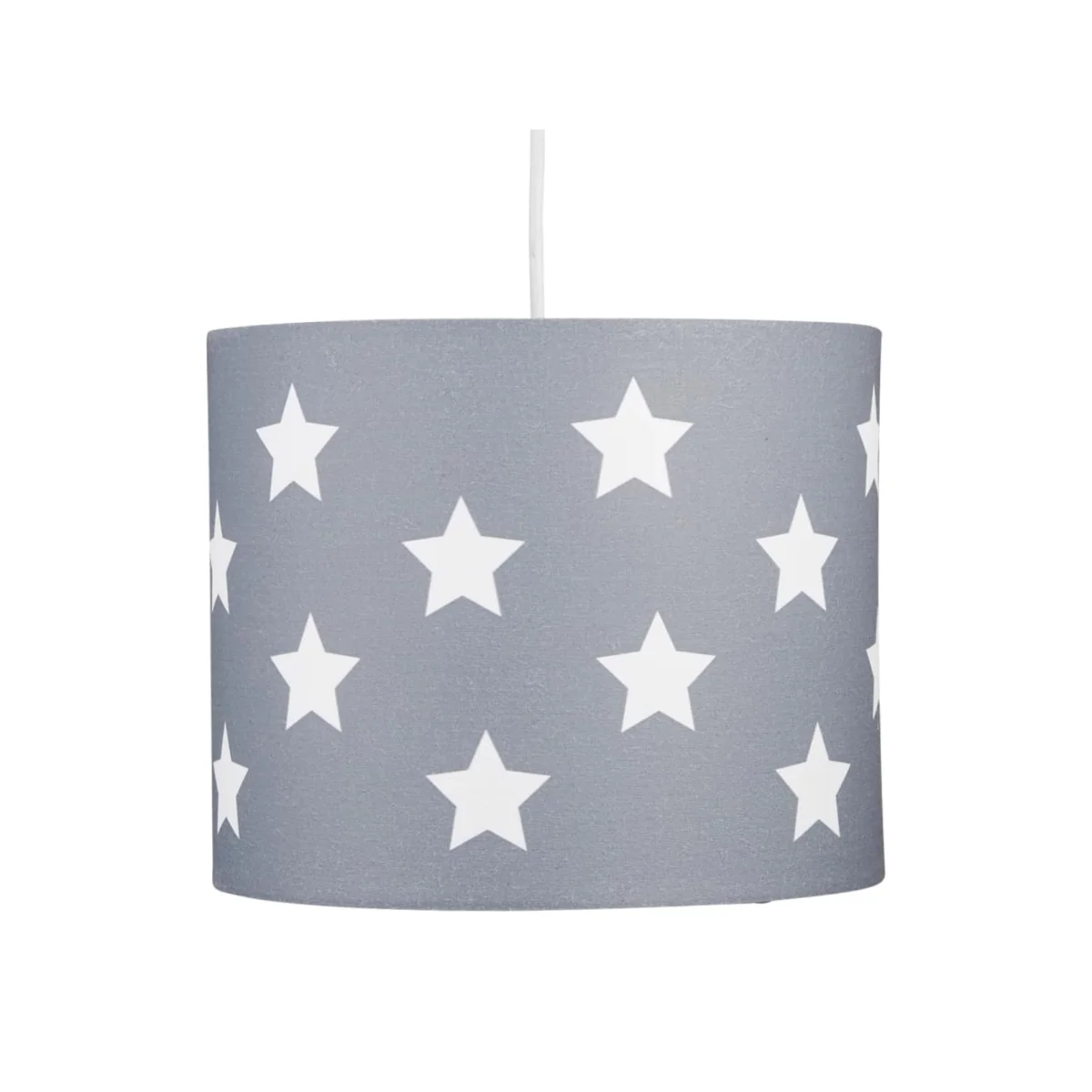Digi Easy Fit Fabric Pendant Shade - Dark Grey With White Stars Digital Print – image 1