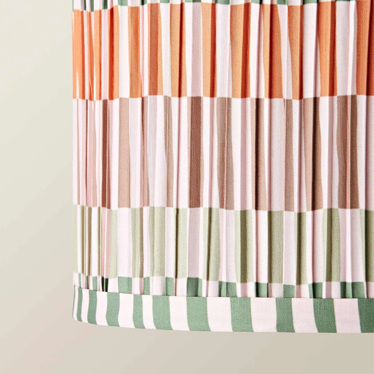 Rae Large Striped Pleated Drum Ceiling Lamp Shade - Multicolour / 25cm / 0.27kg – image 5