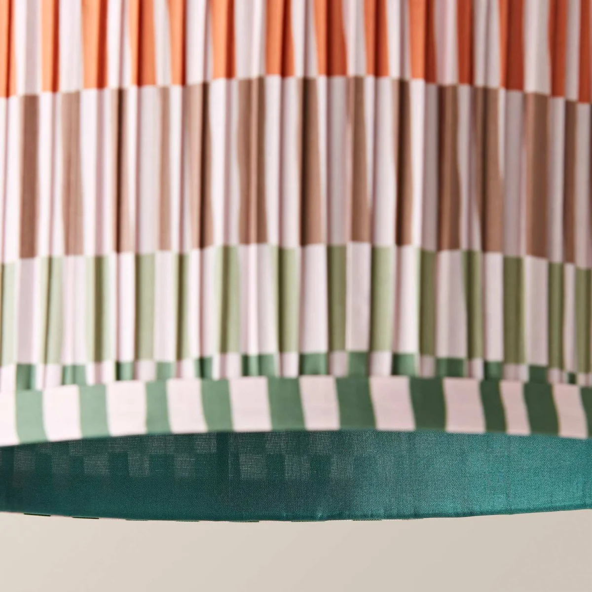 Rae Large Striped Pleated Drum Ceiling Lamp Shade - Multicolour / 25cm / 0.27kg – image 6