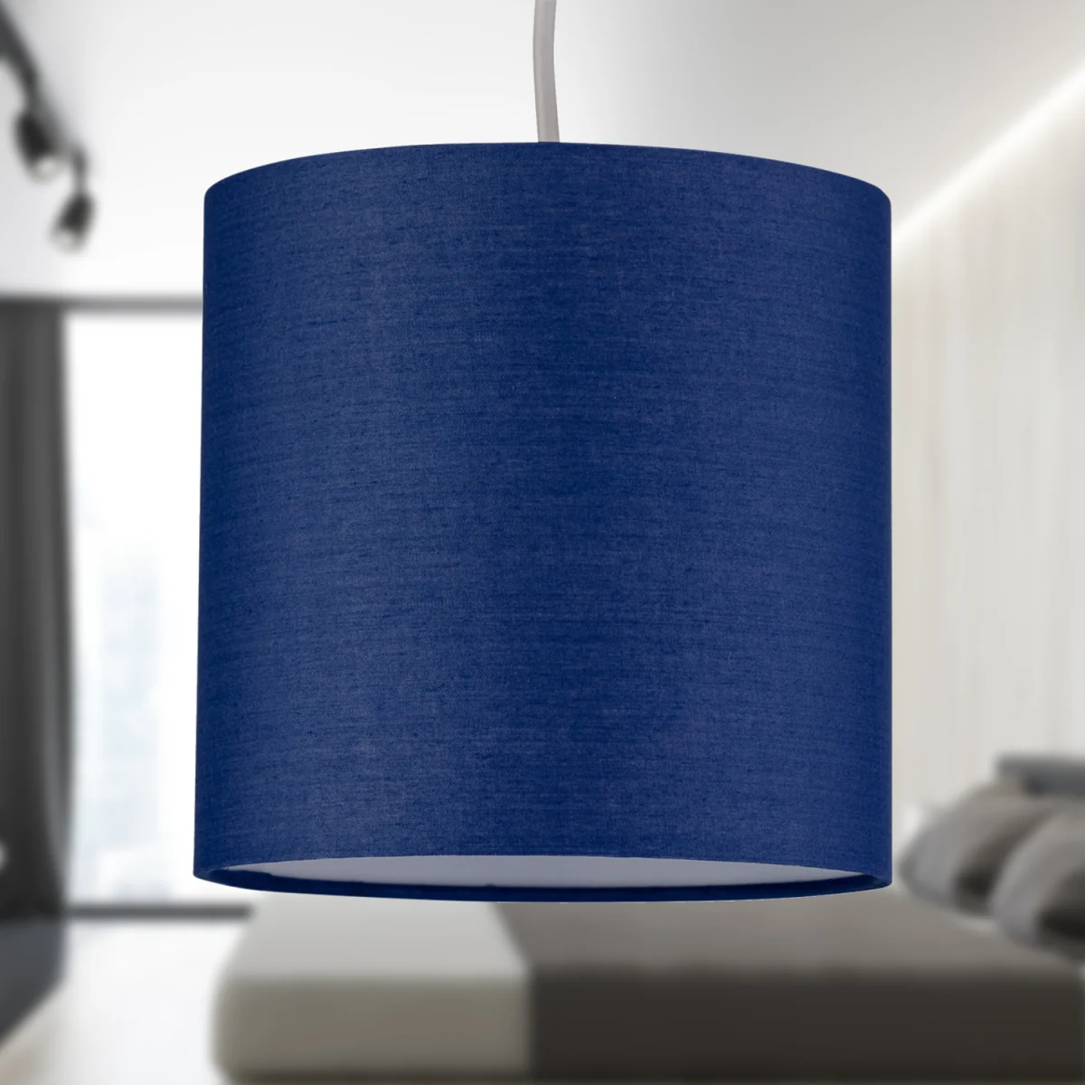 Navy Blue Cotton 17cm Table Lamp Shade - Navy Blue – image 7