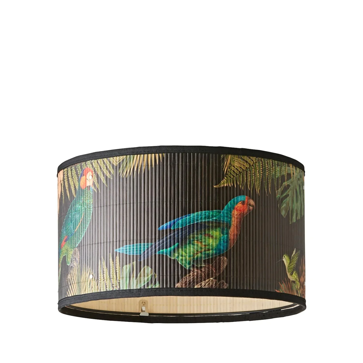 Daintree Medium Dark Jungle Bamboo Drum Lamp Shade - Black / 35cm / 0.46kg – image 2