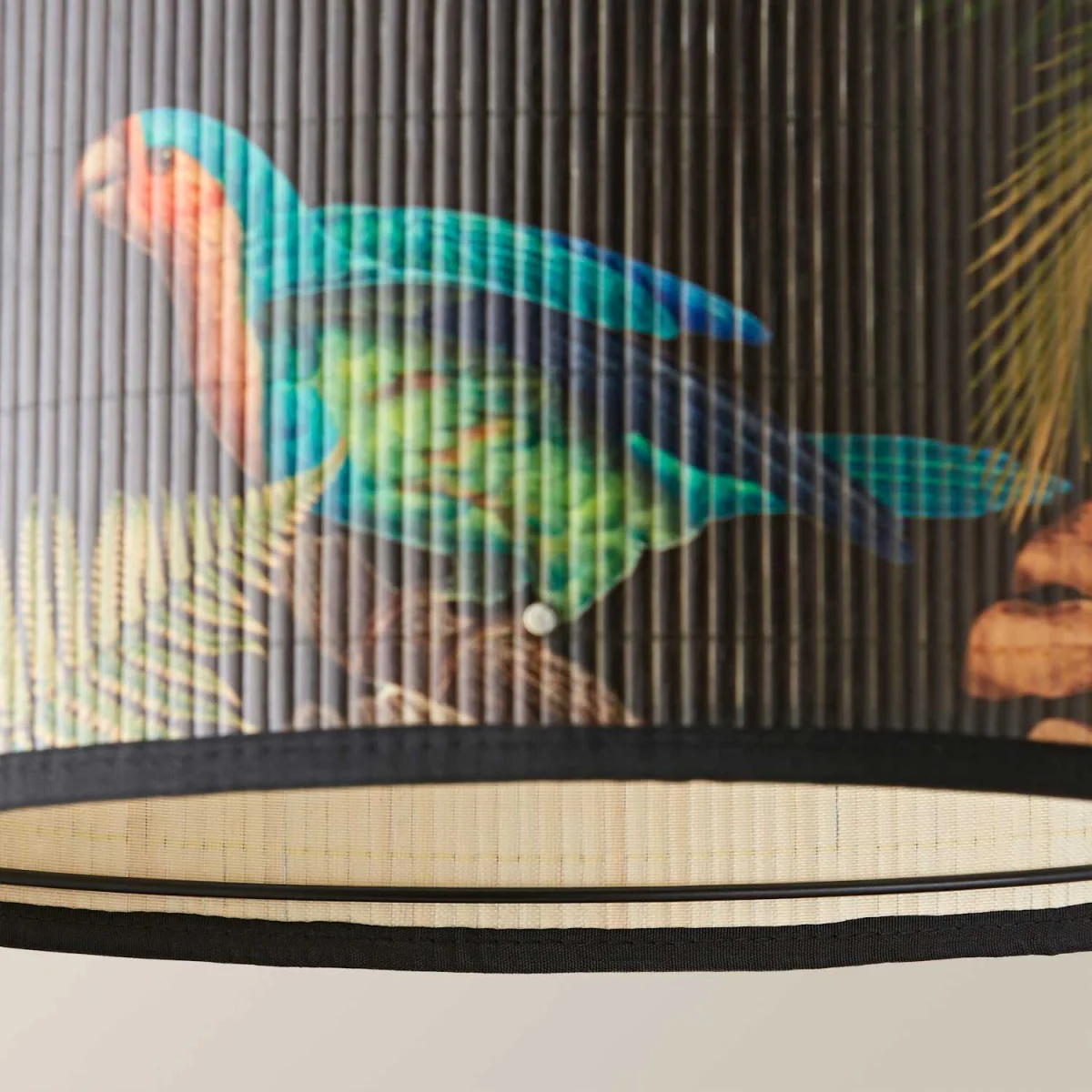 Daintree Medium Dark Jungle Bamboo Drum Lamp Shade - Black / 35cm / 0.46kg – image 6