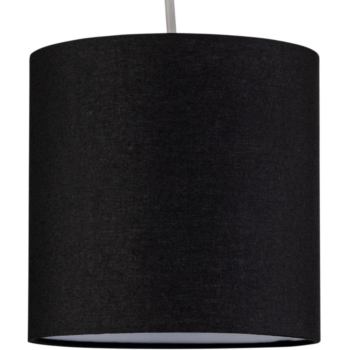 Set Of 2 Valetta Easy Fit Fabric Pendant Shades - Textured Black Cotton – image 2