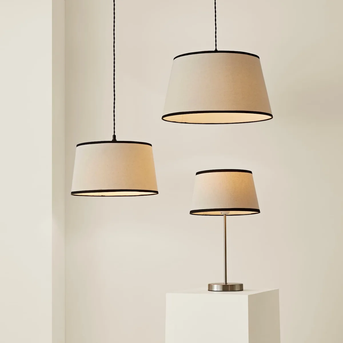 Aspen Large Trim Tapered Lamp Shade - Black – image 6