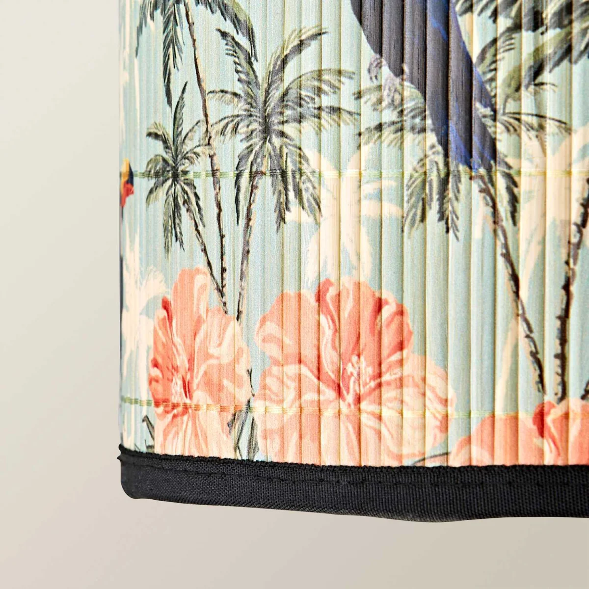 Daintree Small Pastel Jungle Bamboo Drum Lamp Shade - Multicolour / 25cm / 0.29kg – image 5