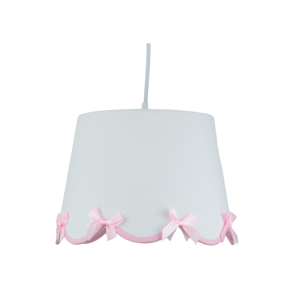Scalloped Bow Lamp Shade - White