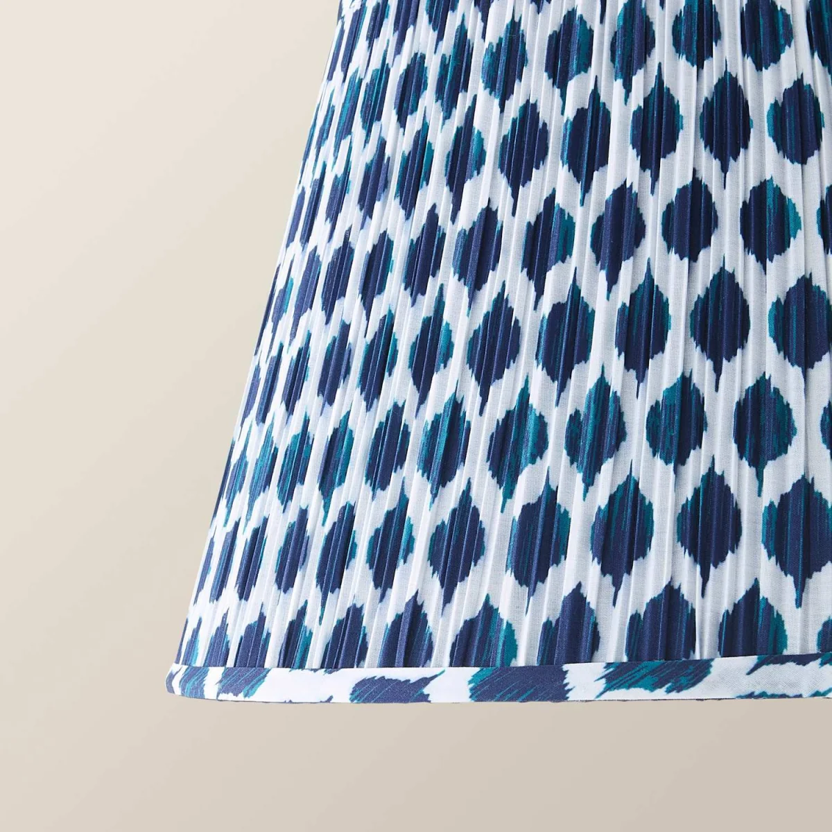 Elijah Blue Ikat Pleated Fabric Tapered Lamp Shade - Small Blue / Yes - Blue – image 5