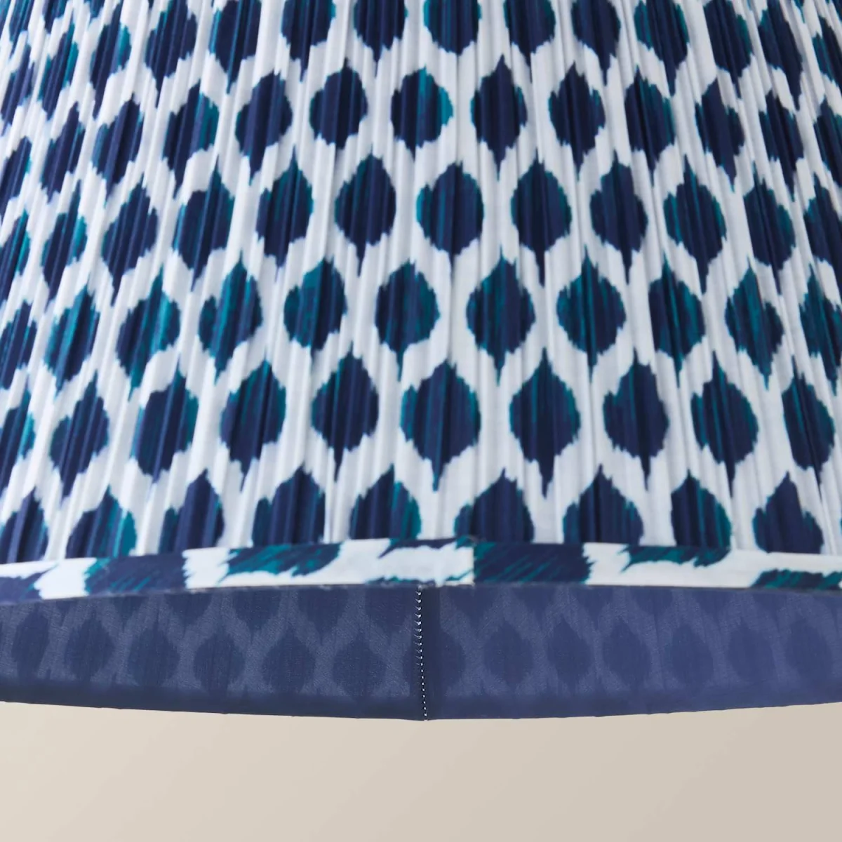Elijah Blue Ikat Pleated Fabric Tapered Lamp Shade - Small Blue / Yes - Blue – image 6