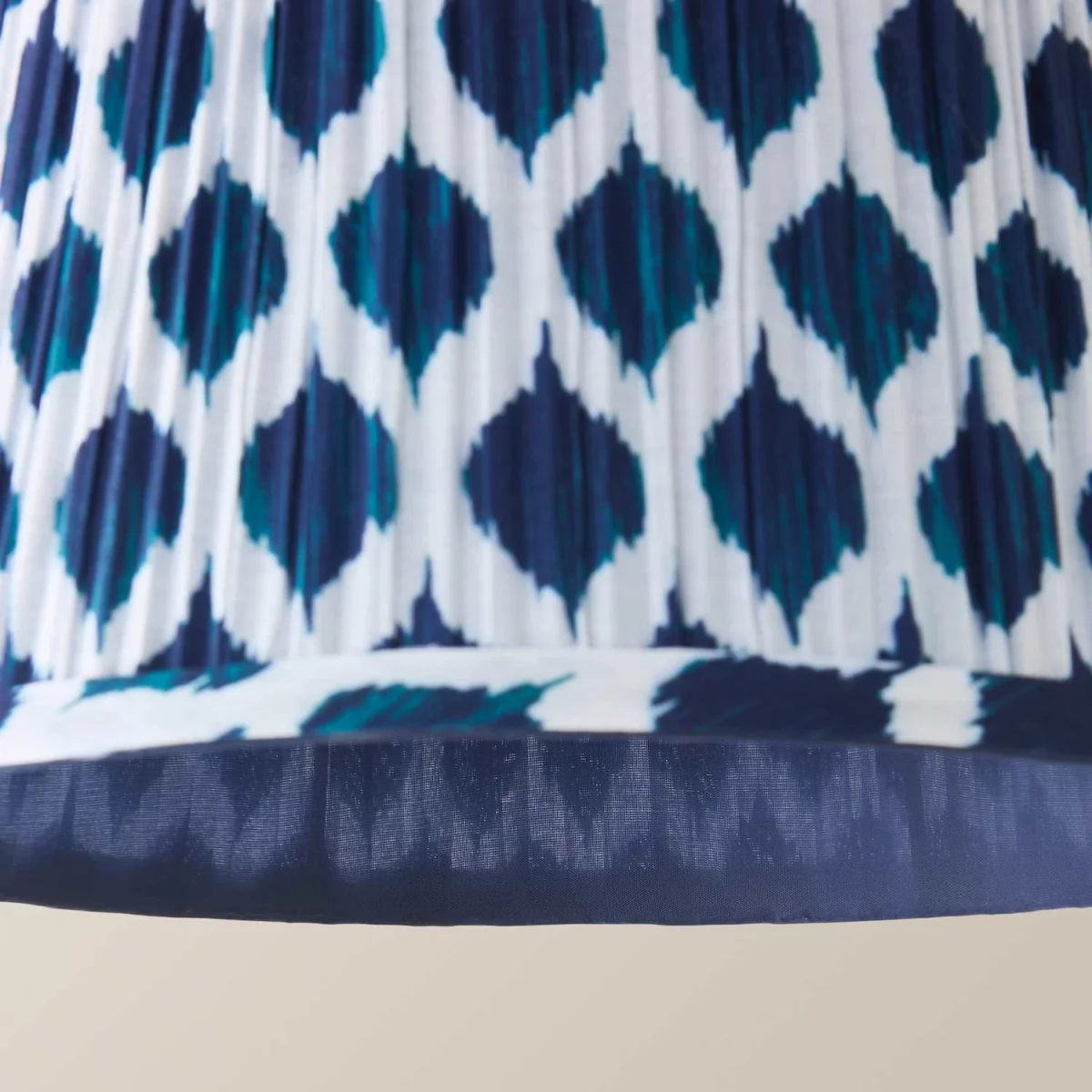 Elijah Blue Ikat Pleated Fabric Tapered Lamp Shade - Small Blue / Yes - Blue – image 10