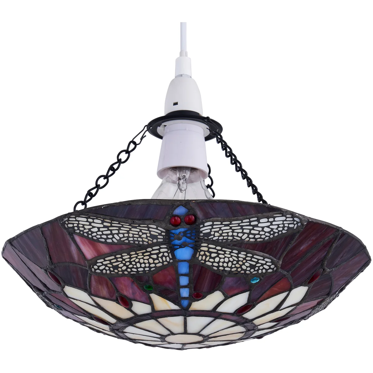 Lysa Easy Fit Glass Pendant Shade - Tiffany Decorated Glass – image 3