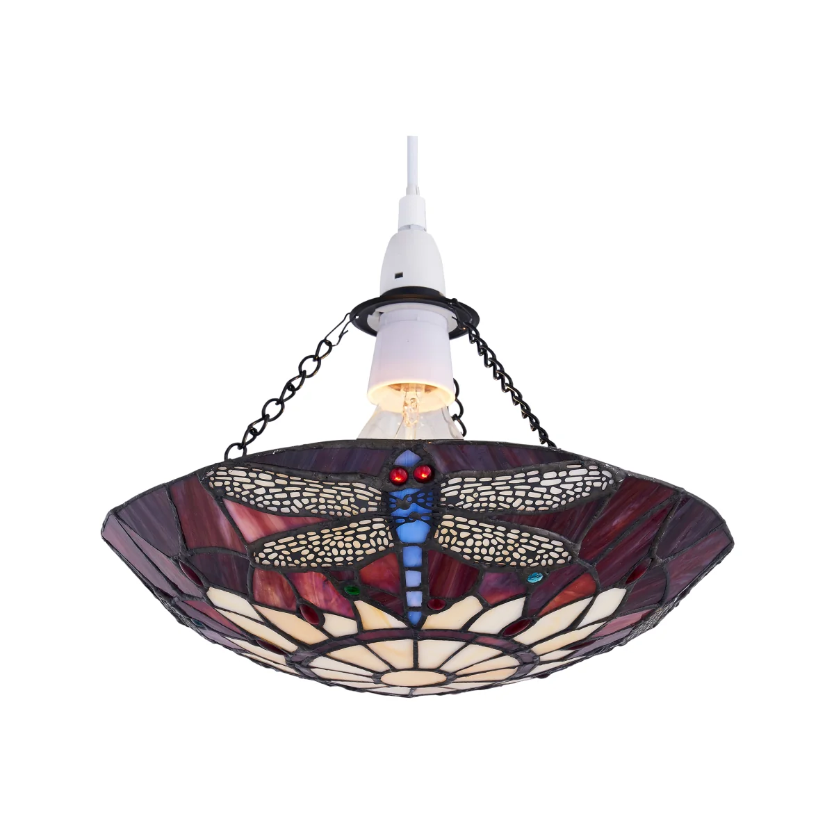 Lysa Easy Fit Glass Pendant Shade - Tiffany Decorated Glass – image 1