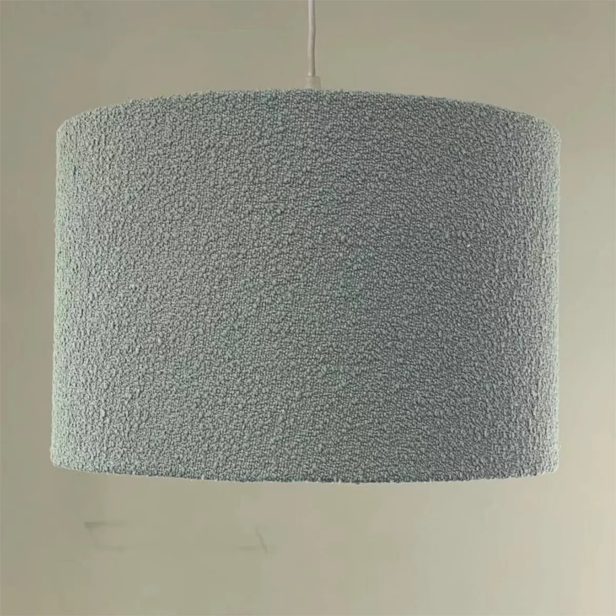 Boucle Duckegg Easy Fit Fabric Pendant Shade - Boucle Duck Egg Fabric – image 2