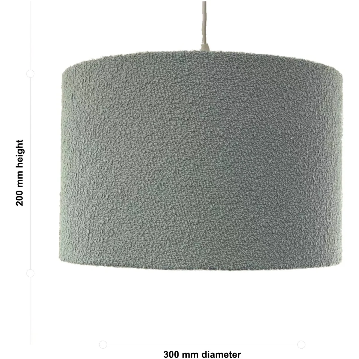 Boucle Duckegg Easy Fit Fabric Pendant Shade - Boucle Duck Egg Fabric – image 5