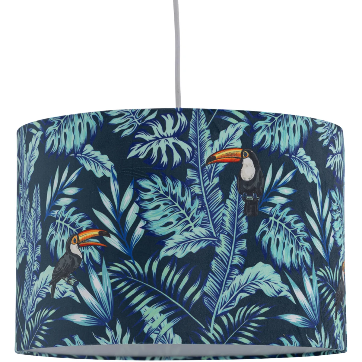 Set Of 2 Toucan Easy Fit Fabric Pendant Shades - Toucan Velvet Digital Print – image 2