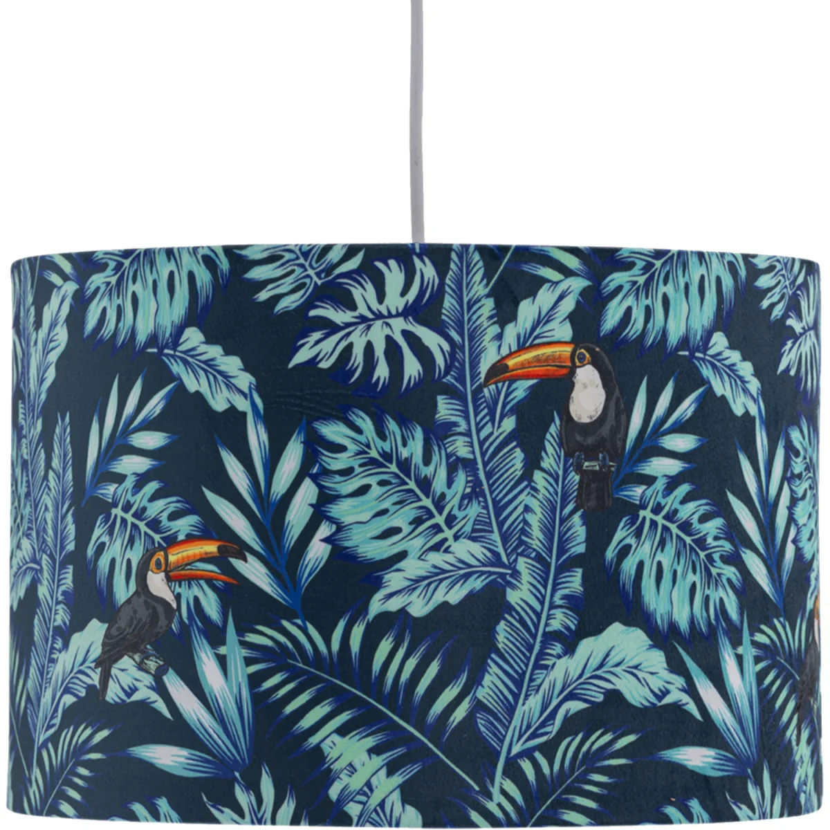 Set Of 2 Toucan Easy Fit Fabric Pendant Shades - Toucan Velvet Digital Print – image 3