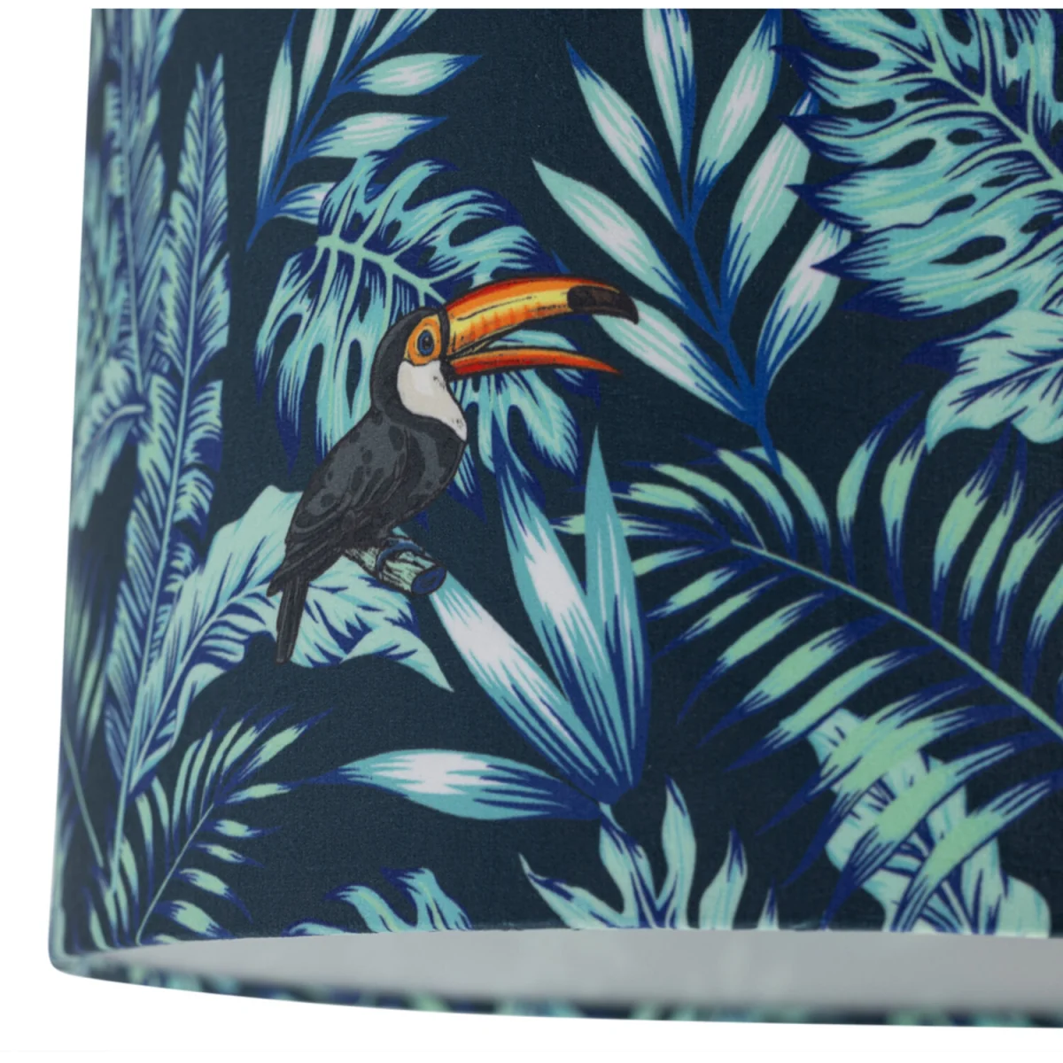 Set Of 2 Toucan Easy Fit Fabric Pendant Shades - Toucan Velvet Digital Print – image 4