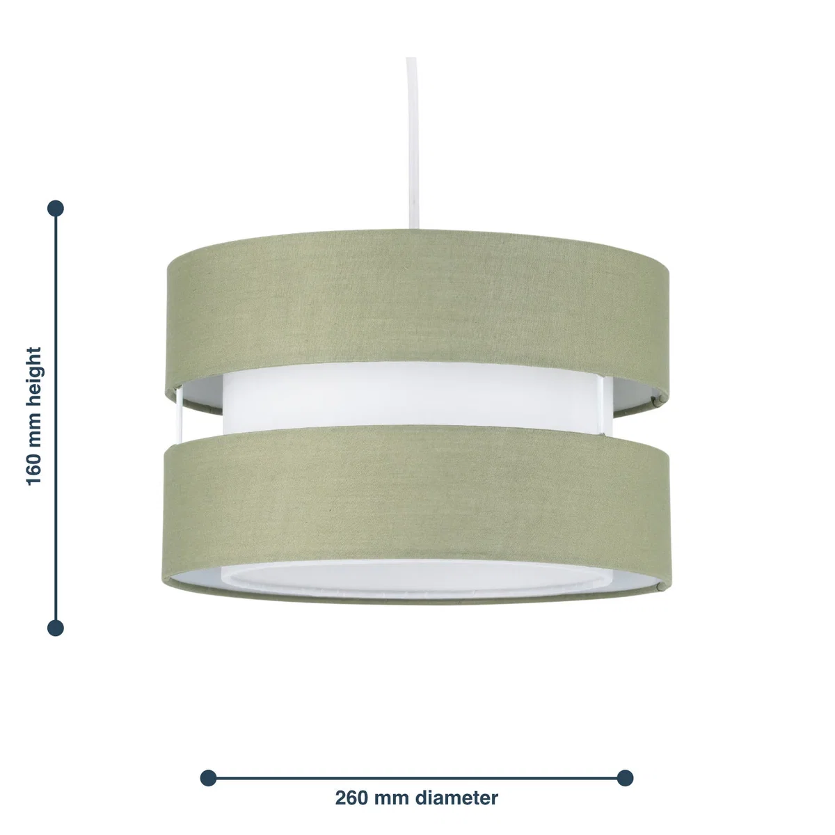 Benni Sage Green 26cm Pendant Shade - Sage Green – image 6