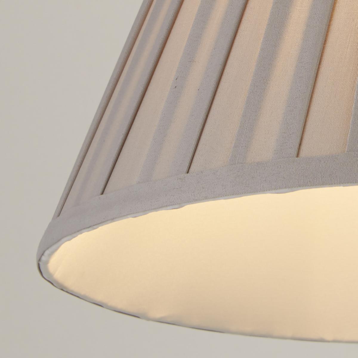 Large Grey Faux Pleated Silk Shade  - Grey – image 2