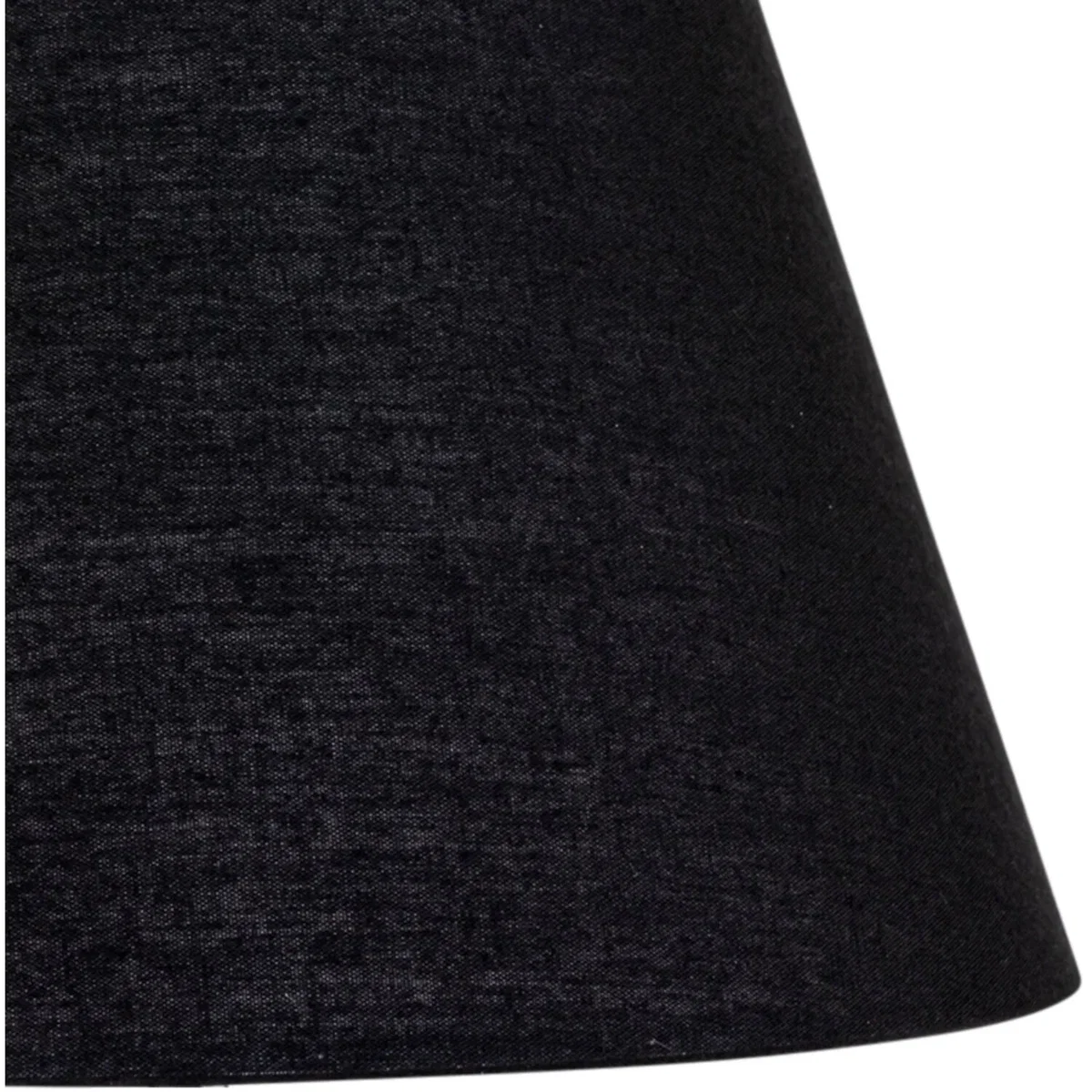 Black Cotton 20cm Diameter Tapered Fabric Lamp Shade - Black – image 4