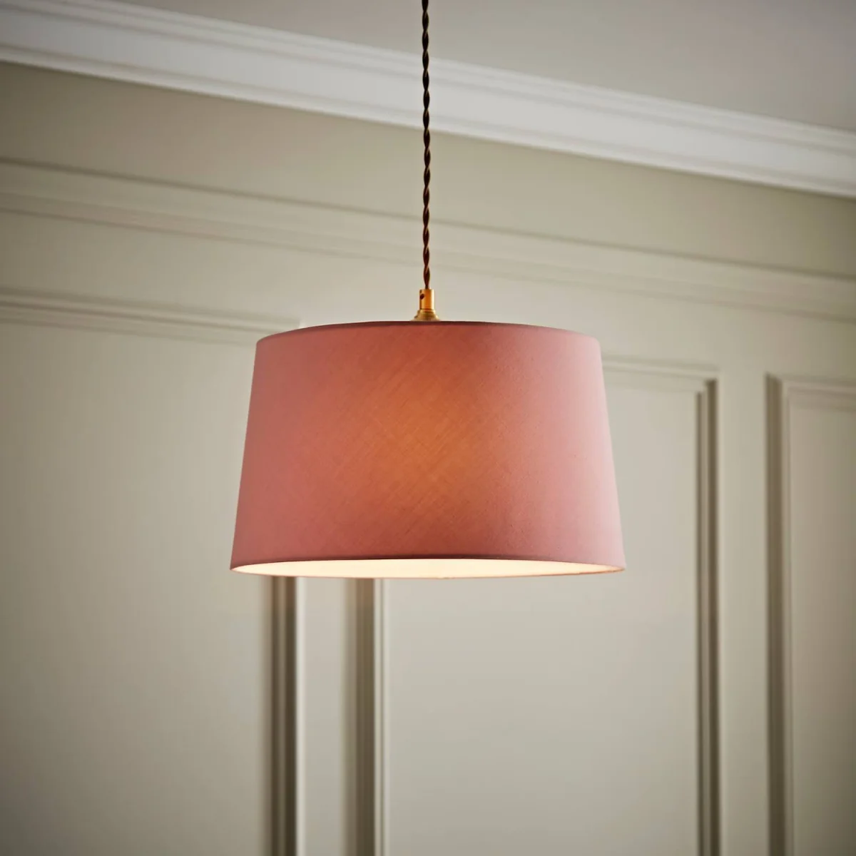 Aspen Medium Tapered Ceiling Lamp Shade - Blush Pink – image 2