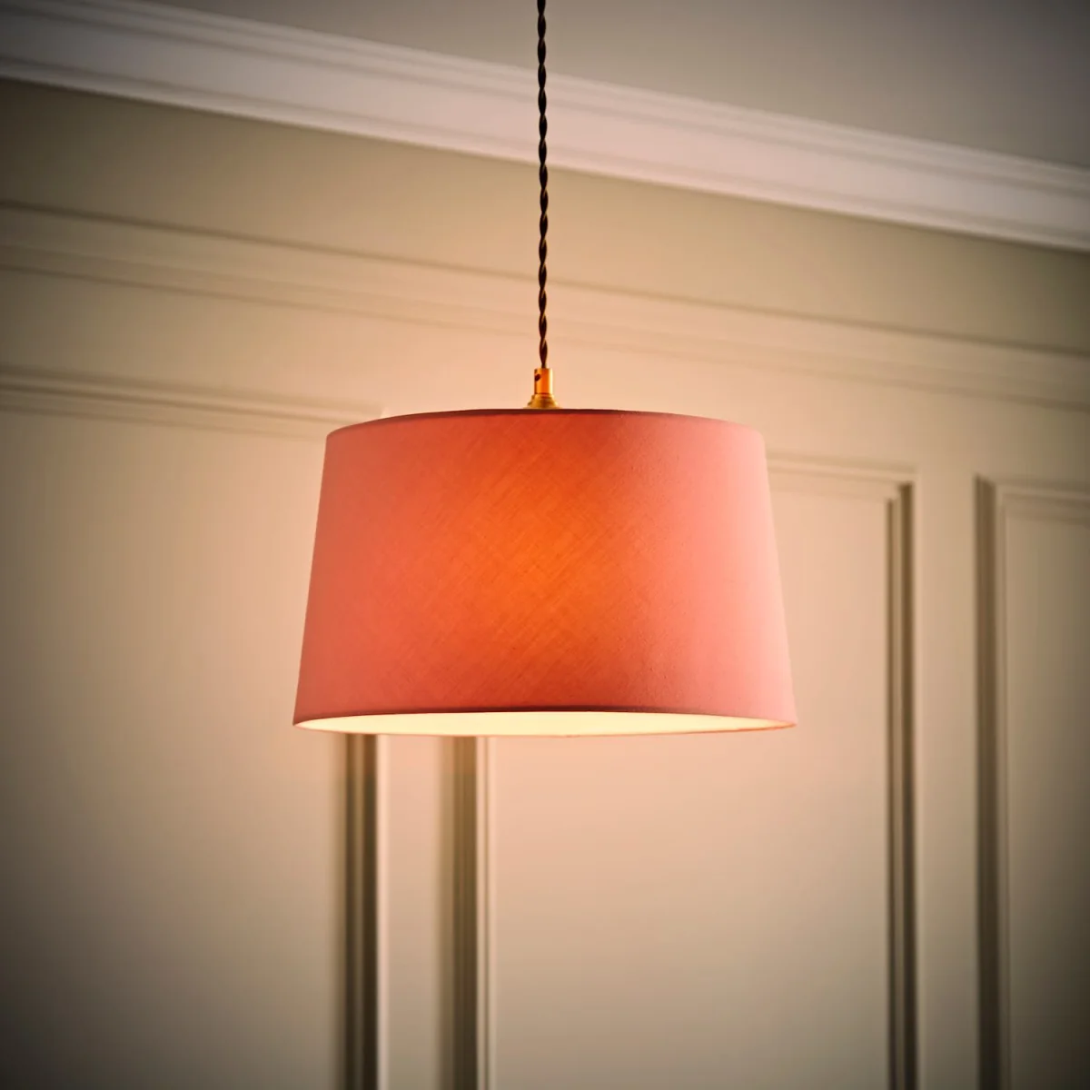 Aspen Medium Tapered Ceiling Lamp Shade - Blush Pink – image 3