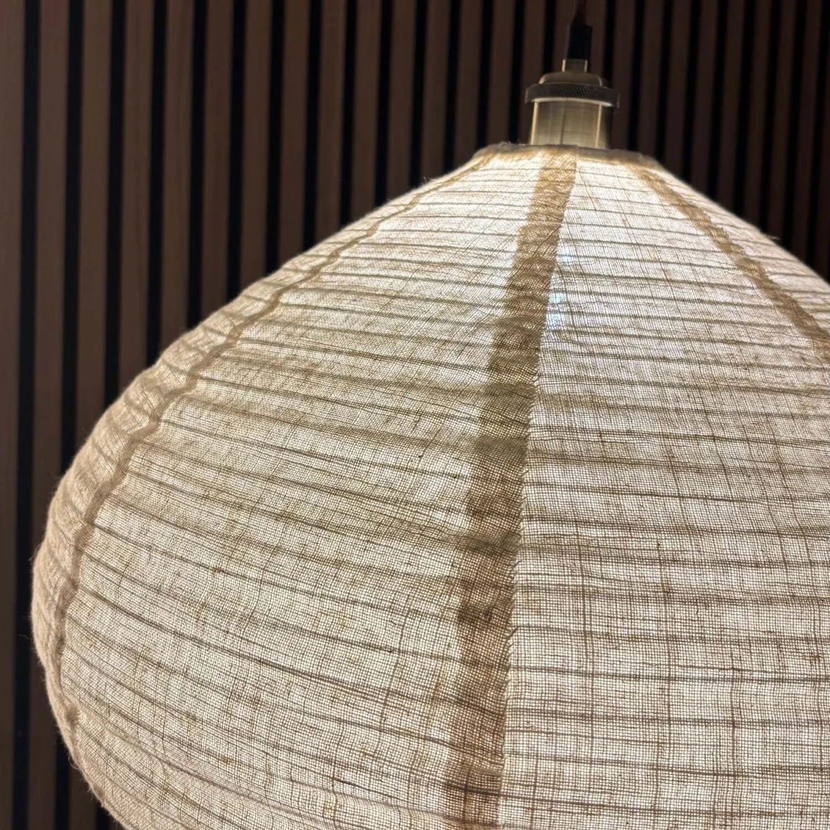 CGC Selma Oatmeal Linen Large Bell Shape Easy Fit Handmade Lampshade - Oatmeal – image 4