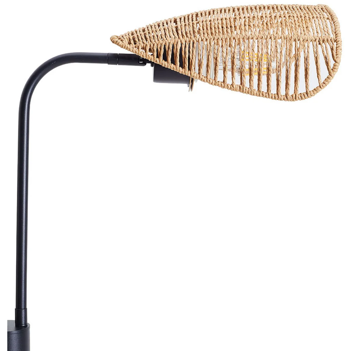 Durable Paper Rope String Wrapped Lampshade Floor Lamp - Brown – image 9
