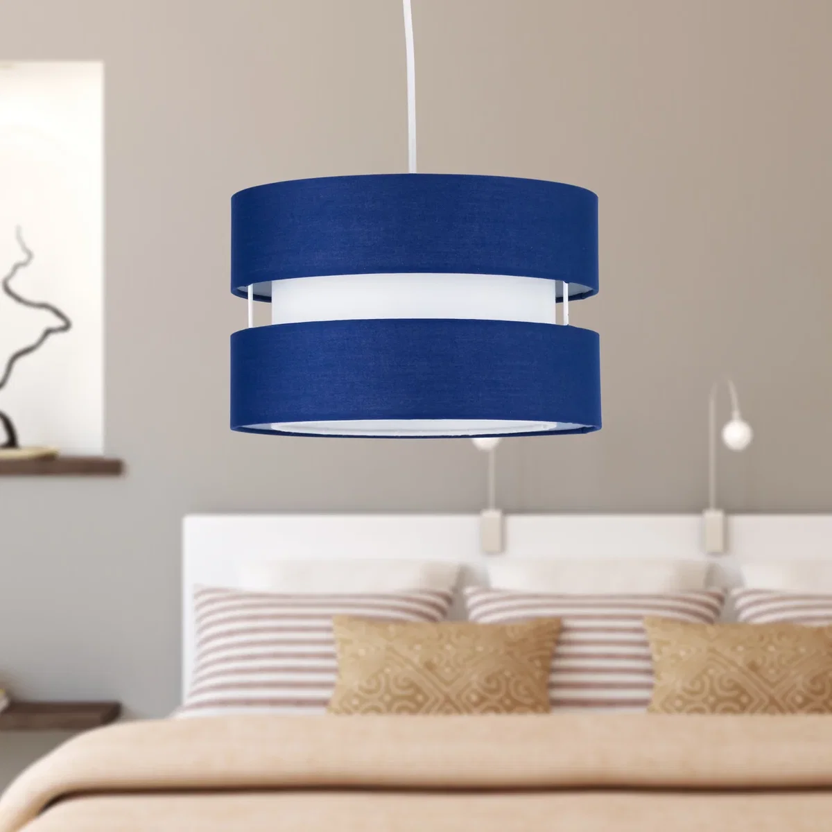 Set Of 2 Benni Navy Blue 26cm Pendant Shades - Blue – image 6