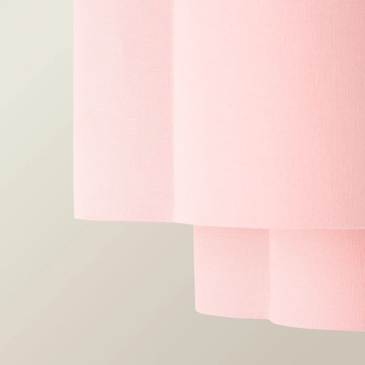Nora 2 Tier Pink Linen Scallop Shade - Pink – image 6