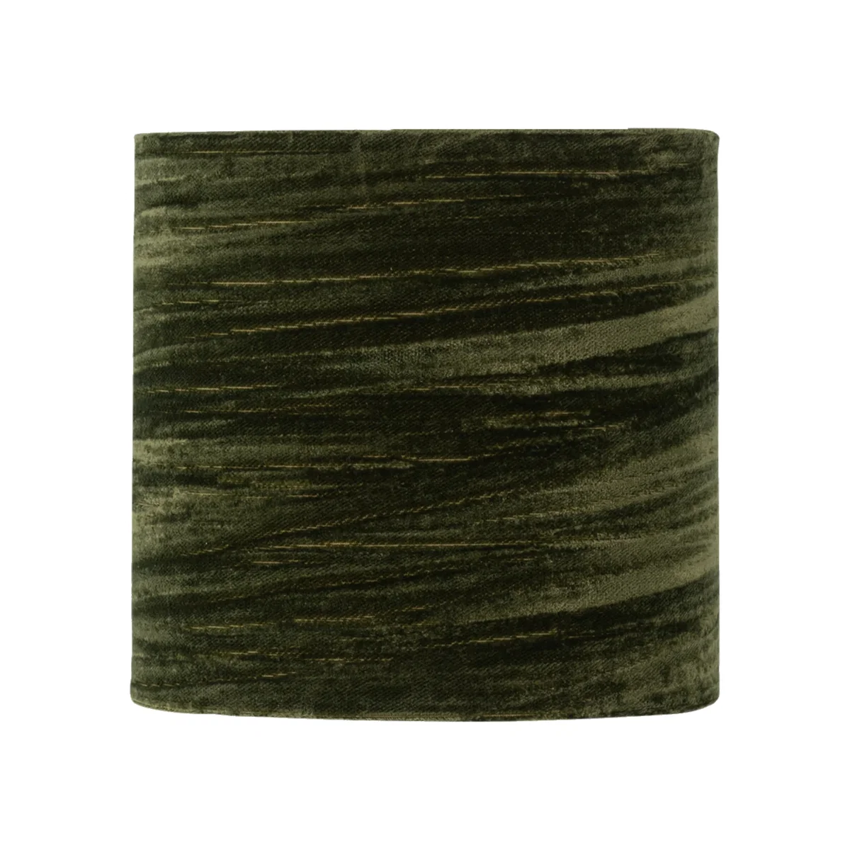 Green Crushed Velvet 15.5cm Table Lamp Shade - Dark Green – image 1