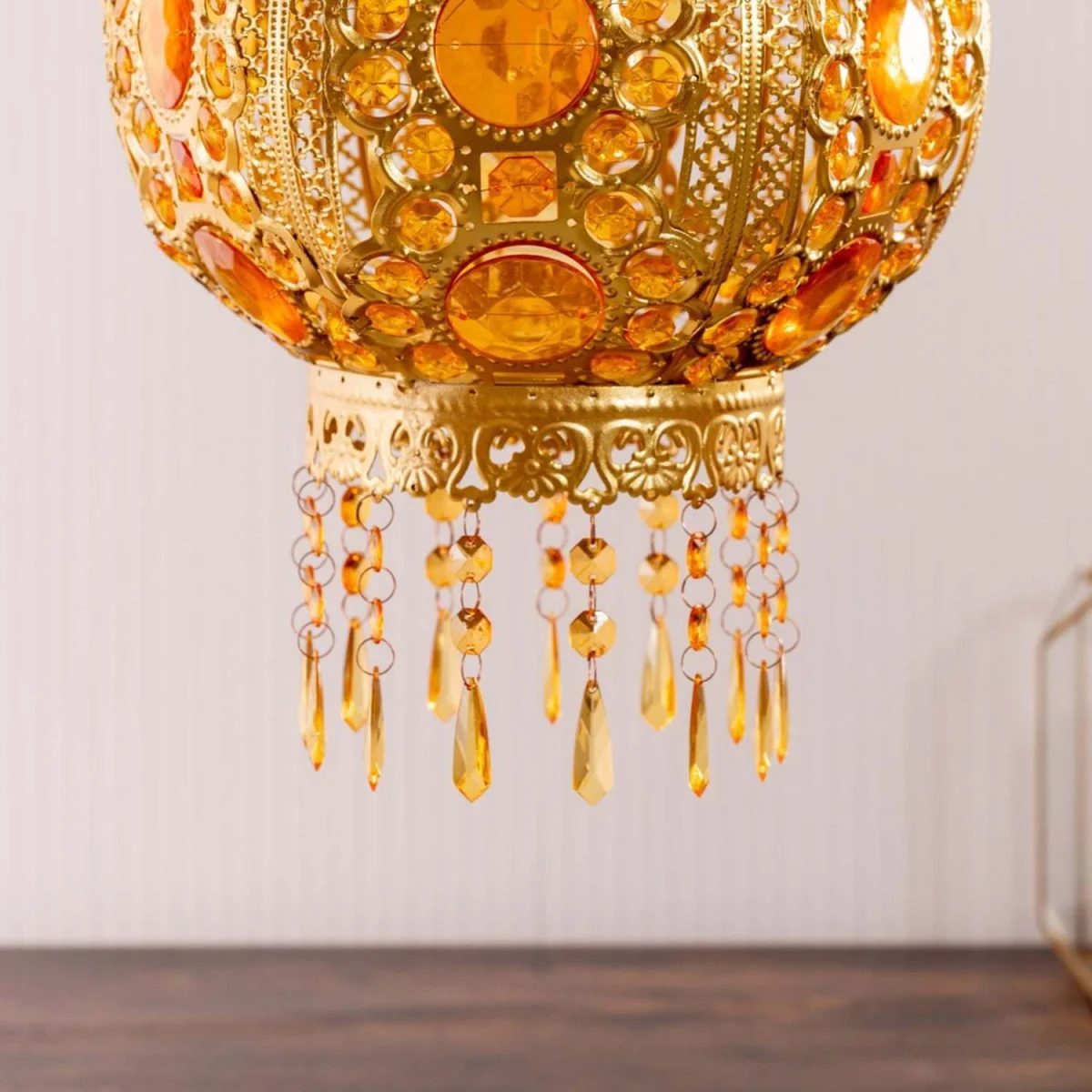 Bazaar Moroccan Jewelled Ceiling Lamp Shade - Gold / 0.75kg – image 2