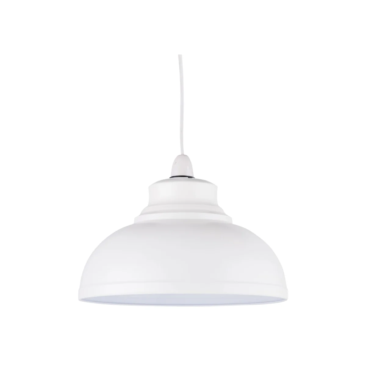 Dome Easy Fit Metal Pendant Shade - White Paint – image 1