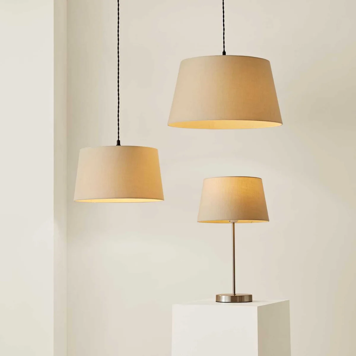 Aspen Medium Tapered Ceiling Lamp Shade - Natural – image 2