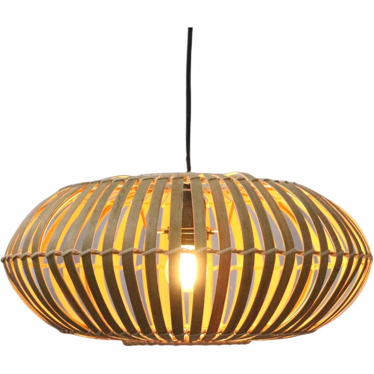 Set Of 2 Loren Easy Fit Pendant Shades - Natural Bamboo – image 2