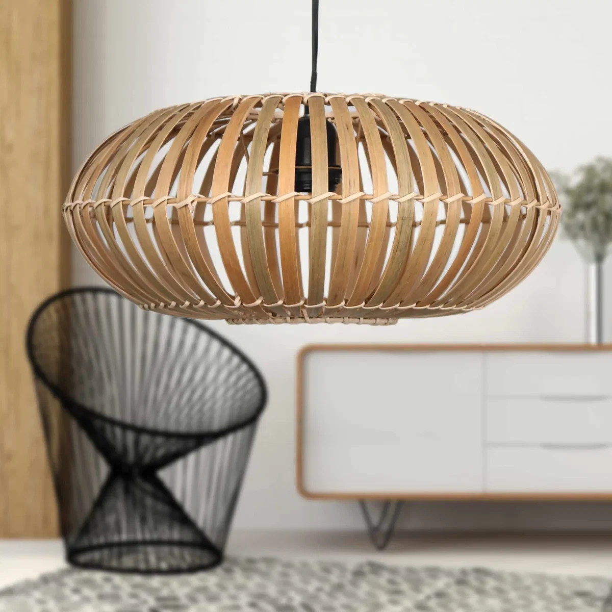 Set Of 2 Loren Easy Fit Pendant Shades - Natural Bamboo – image 4