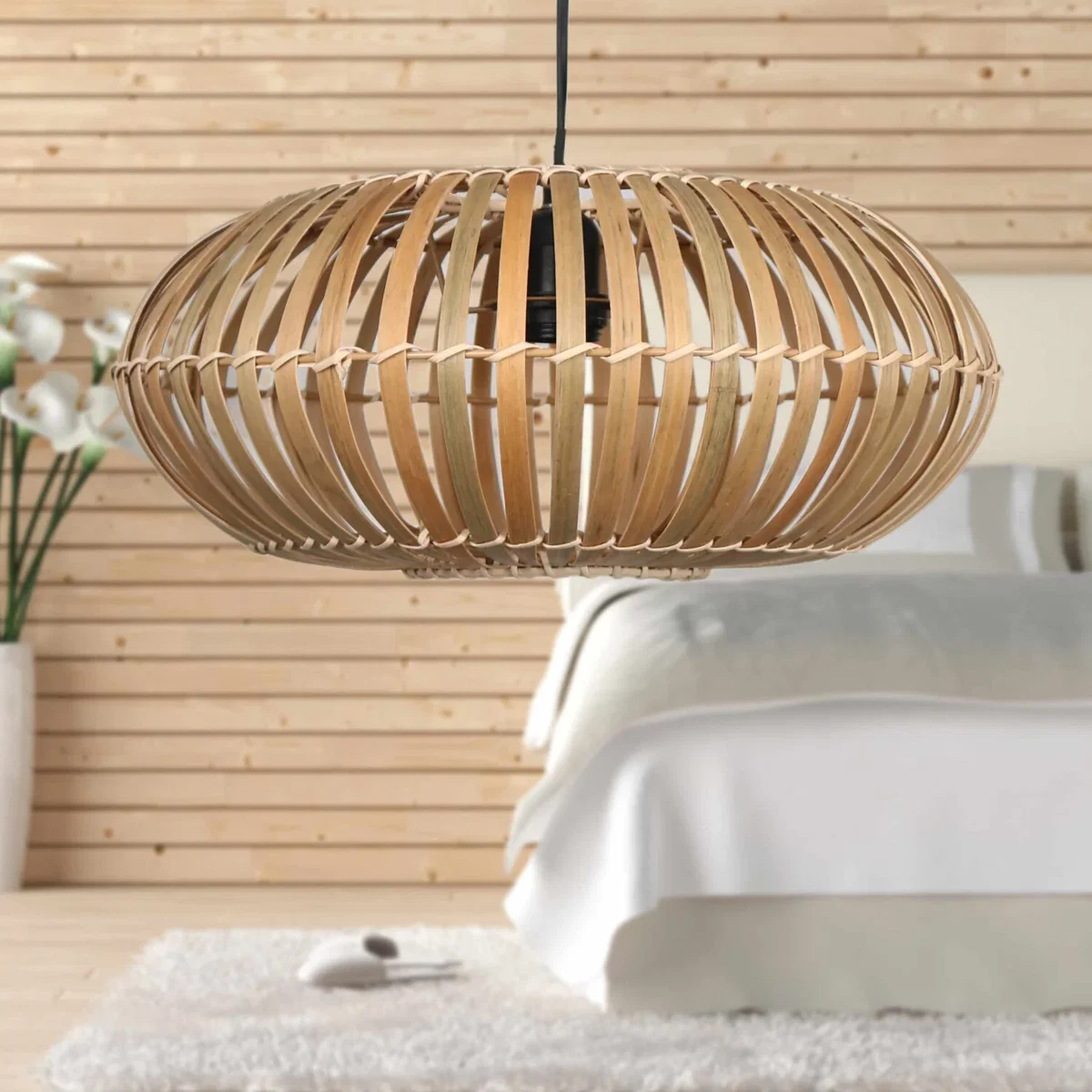 Set Of 2 Loren Easy Fit Pendant Shades - Natural Bamboo – image 5