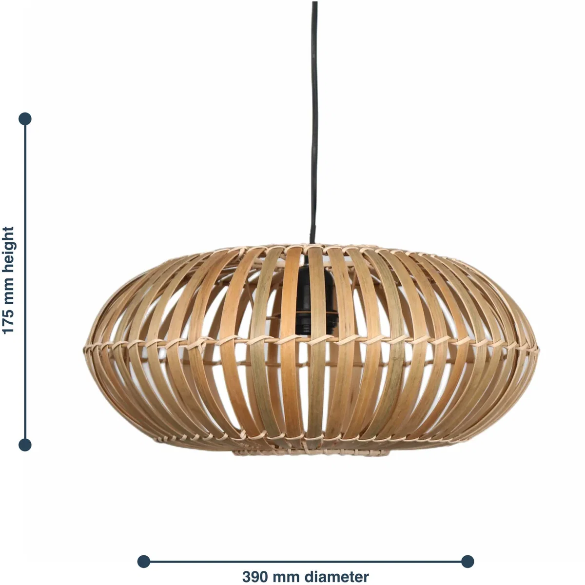 Set Of 2 Loren Easy Fit Pendant Shades - Natural Bamboo – image 6