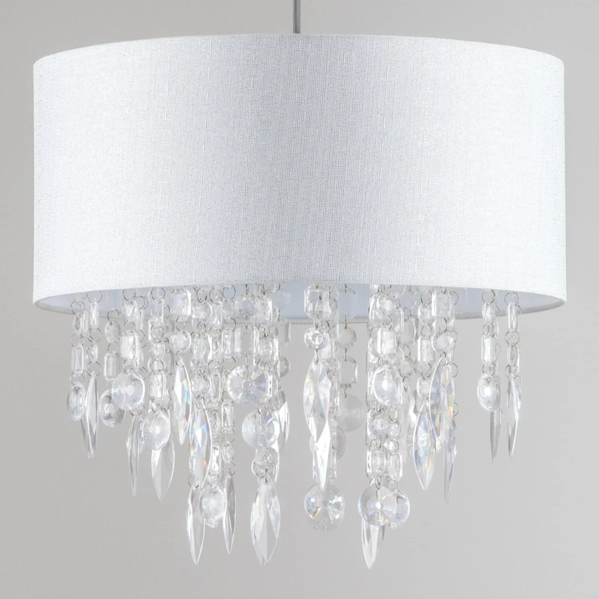 Fiji Easy Fit Jewelled Pendant Shade - White – image 1