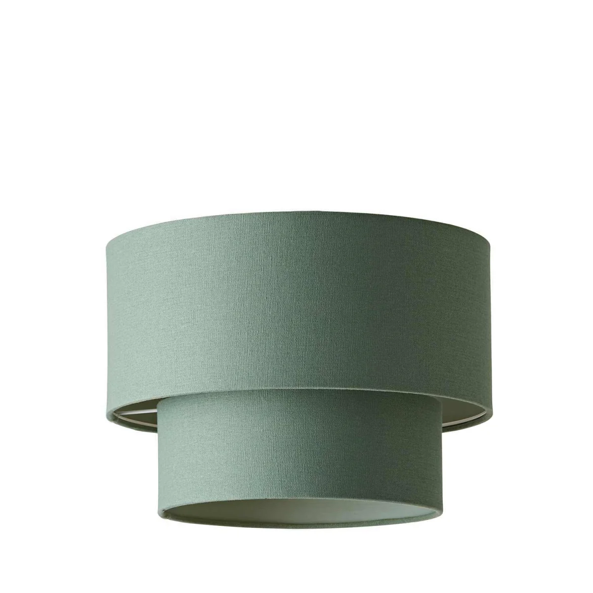 Jodie Two Tier Linen Ceiling Drum Lamp Shade - Sage Green / 0.42kg – image 2