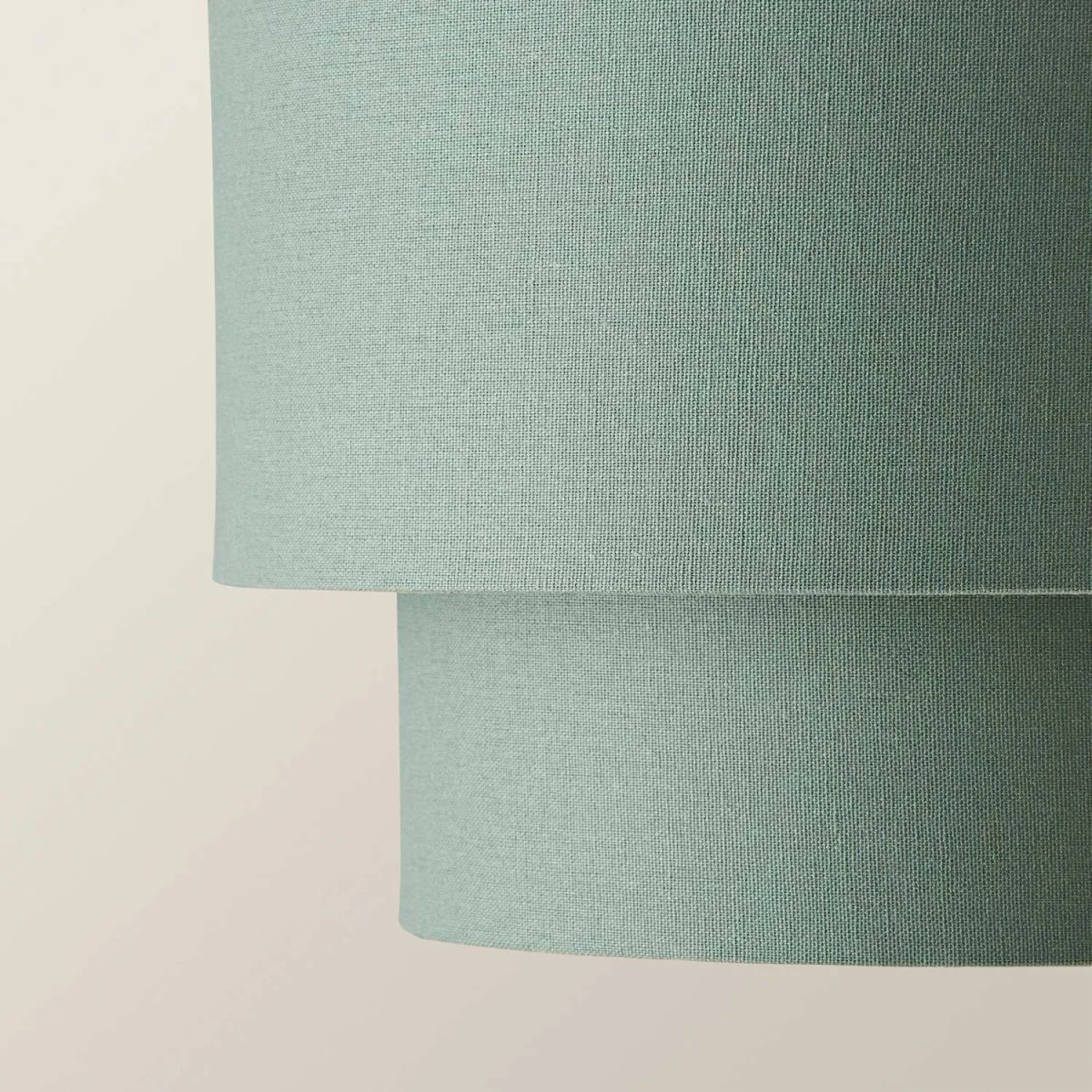 Jodie Two Tier Linen Ceiling Drum Lamp Shade - Sage Green / 0.42kg – image 5