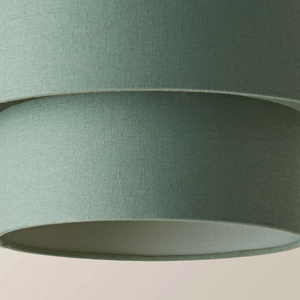 Jodie Two Tier Linen Ceiling Drum Lamp Shade - Sage Green / 0.42kg – image 6