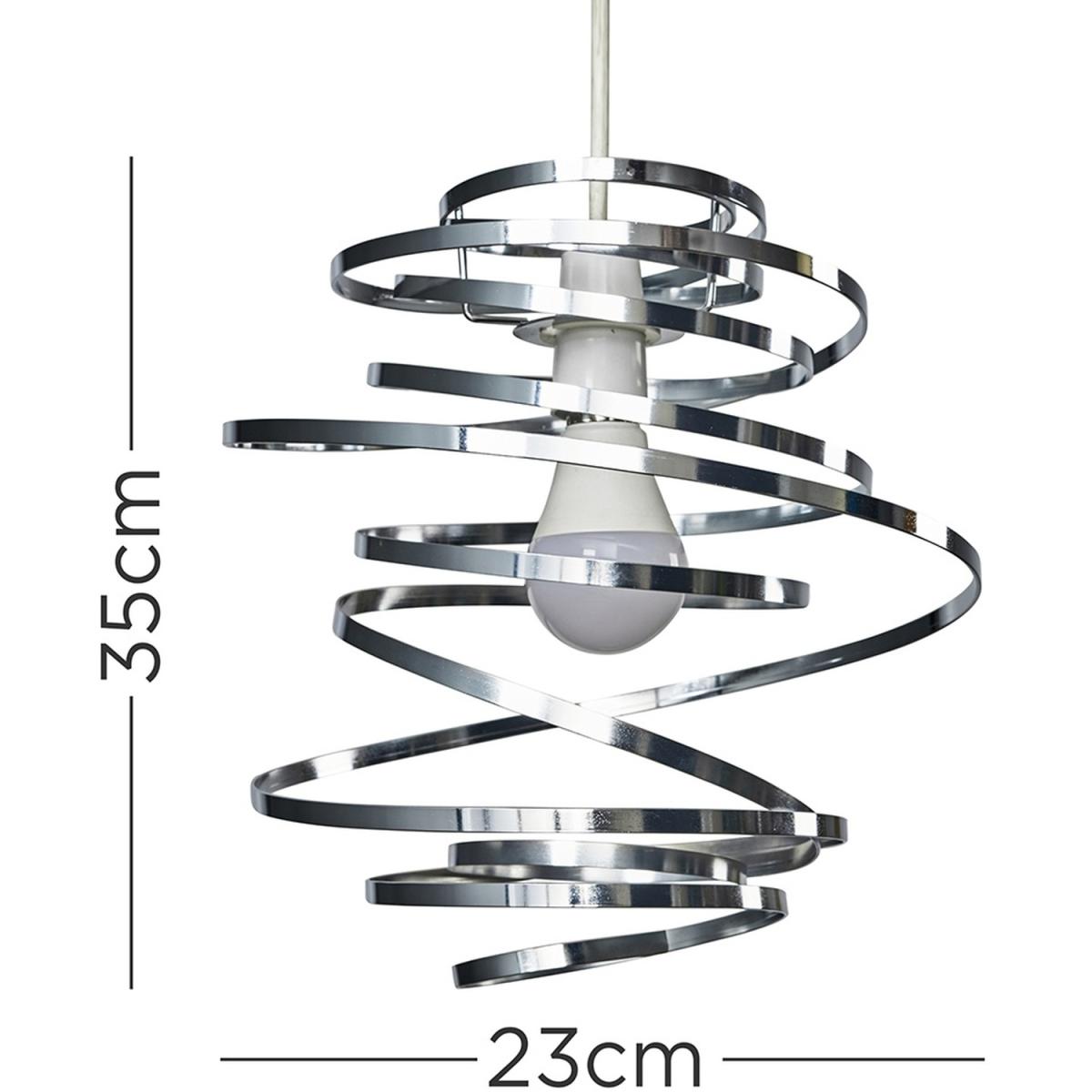 Bensson Pair of Silver Ceiling Pendant Shade - Silver – image 5