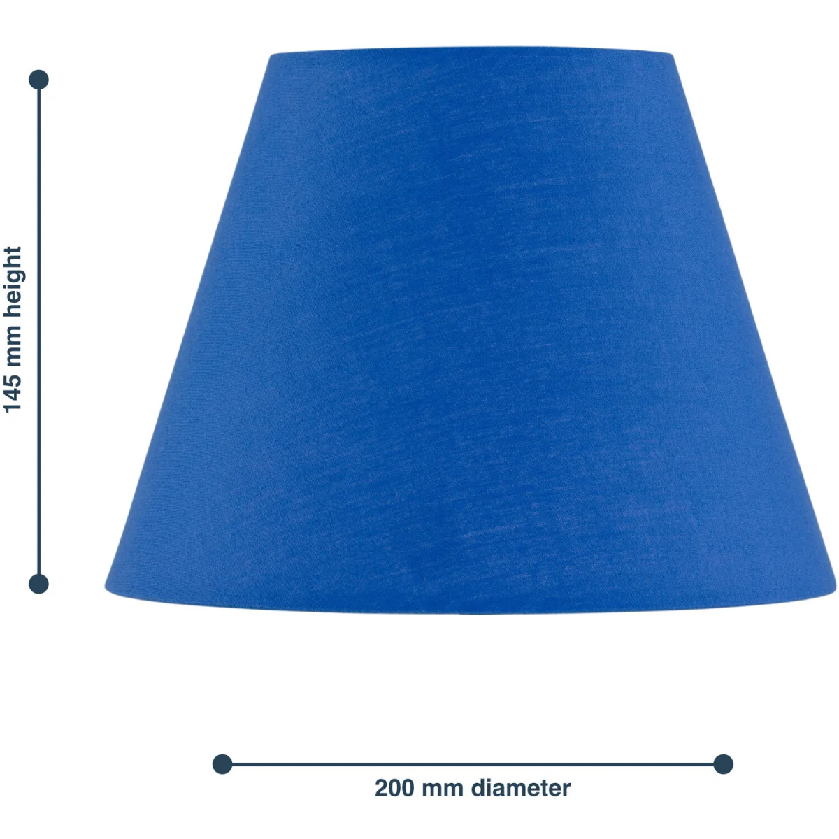 Set Of 2 Prior Fabric Shades - Textured Royal Blue Cotton – image 2