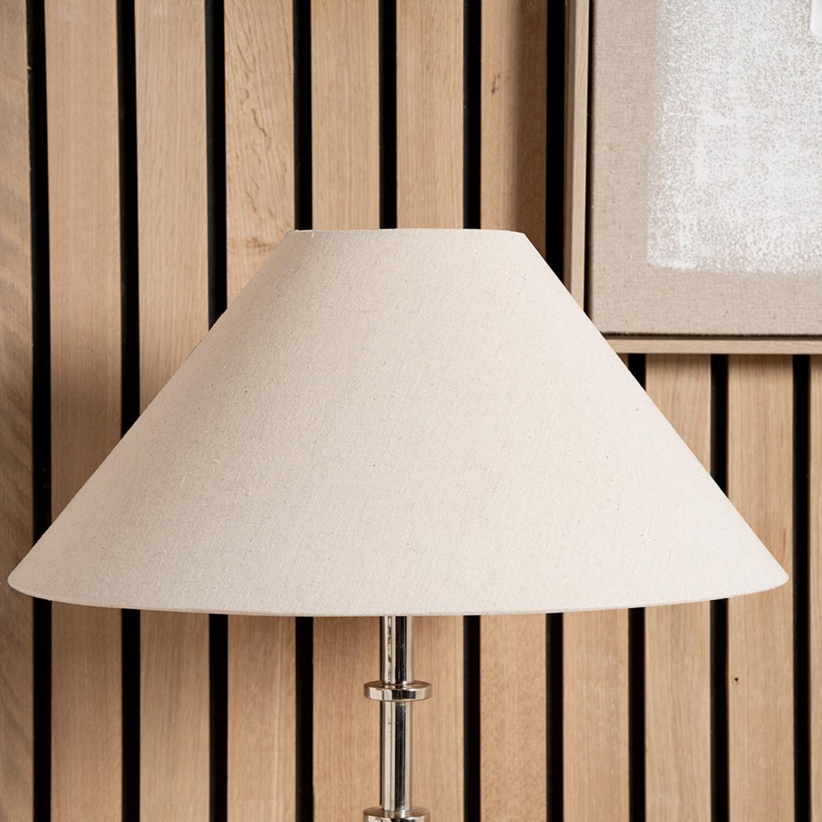 55cm Tapered Coolie Cotton Lampshade for Table Lamps and Floor Lamps - Cream