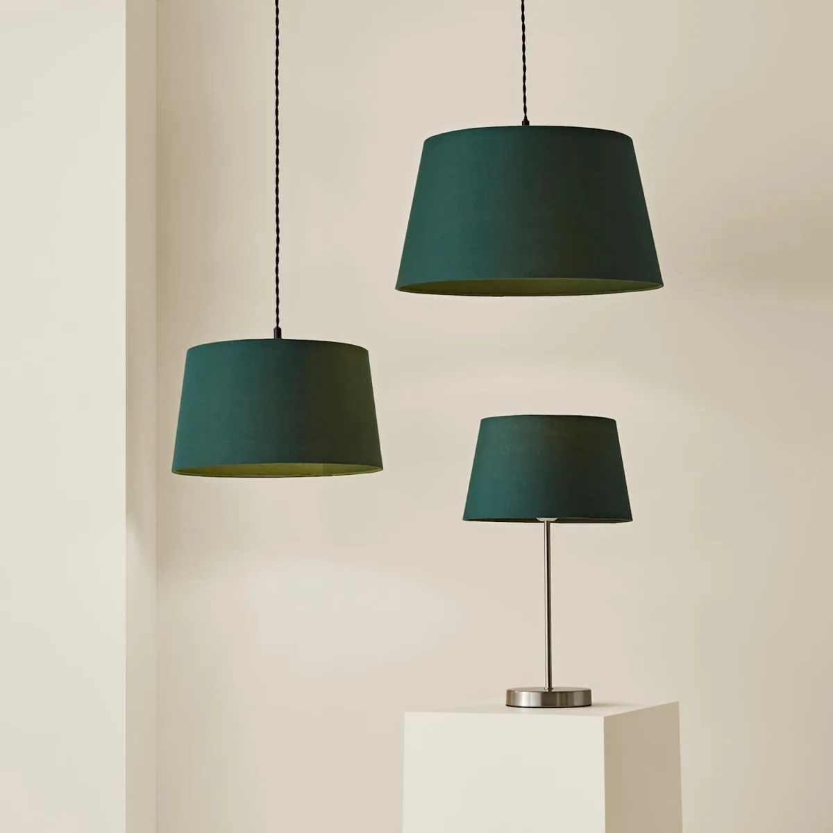 Aspen Large Tapered Ceiling Lamp Shade - Forest Green – image 2
