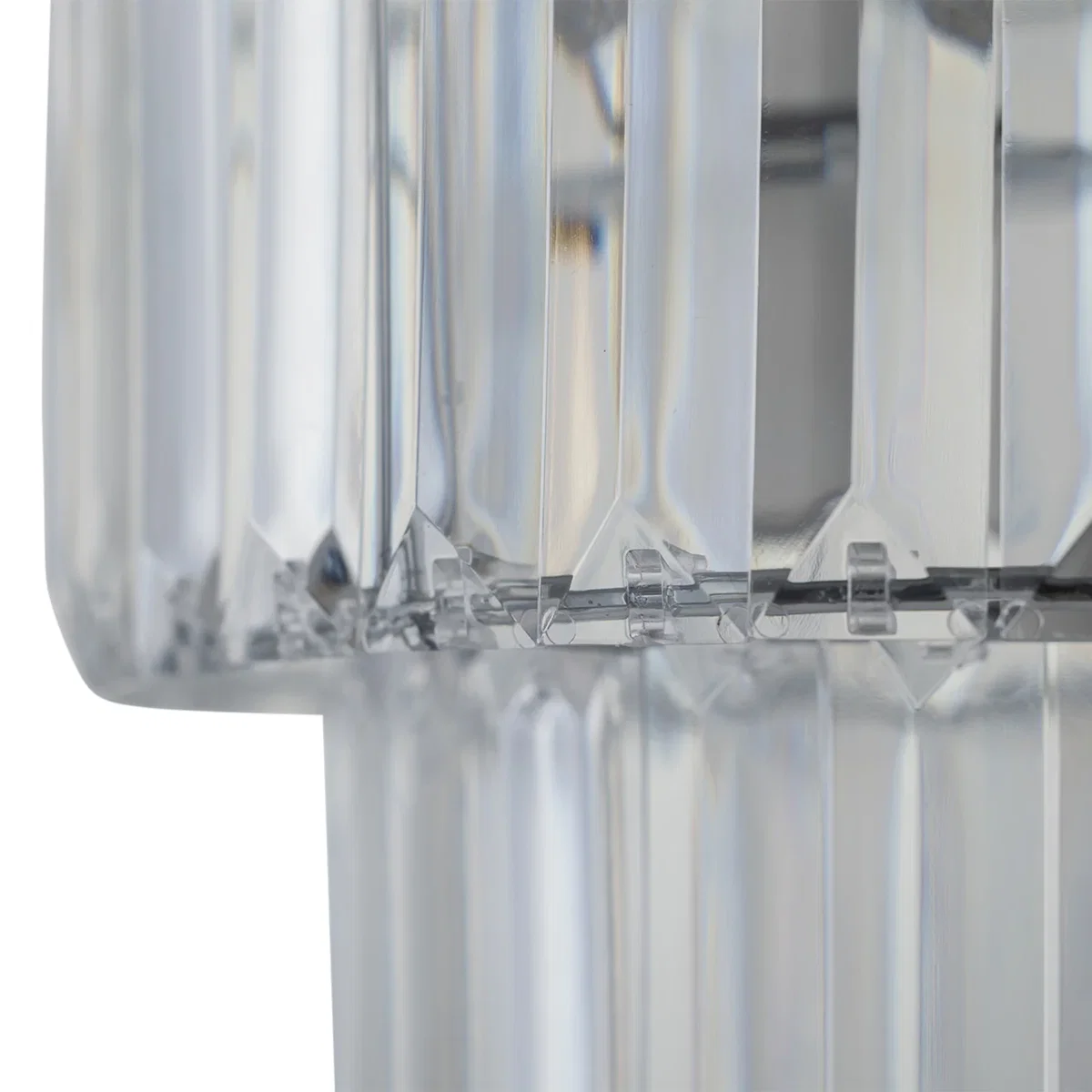 Set Of 2 Clint Clear Acrylic Two Tier Easy Fit Pendant Shades - Clear – image 5