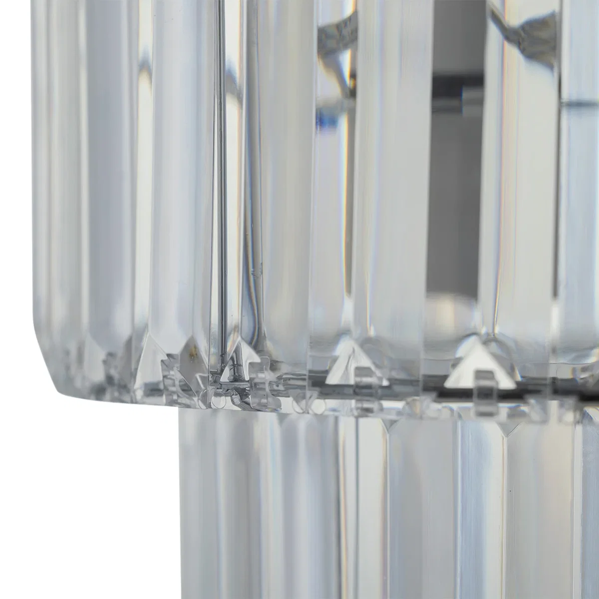 Set Of 2 Clint Clear Acrylic Two Tier Easy Fit Pendant Shades - Clear – image 6