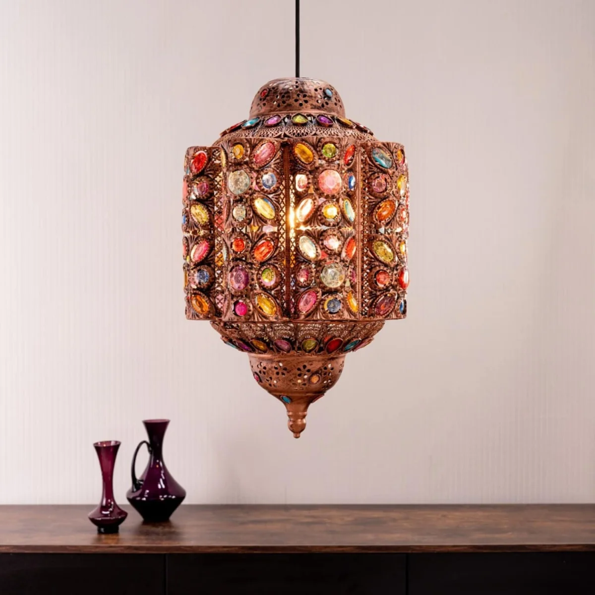 Leyla Moroccan Bazaar Style Ceiling Lamp Shade - Bronze / 0.77kg – image 2