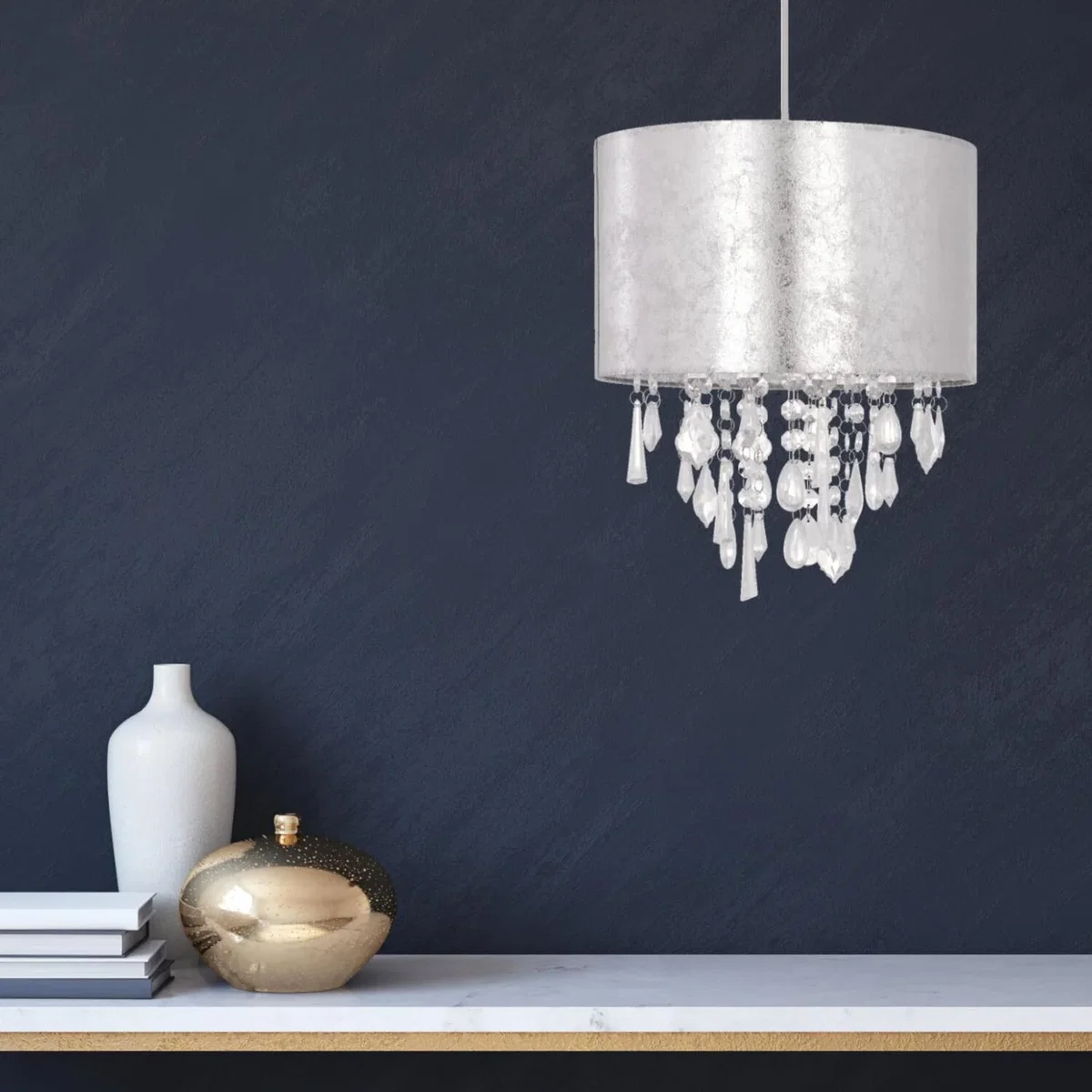 Arch Easy Fit Jewelled Pendant Shade - Silver – image 2