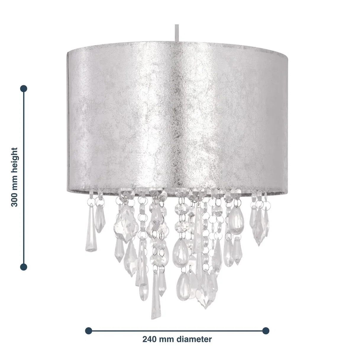Arch Easy Fit Jewelled Pendant Shade - Silver – image 4